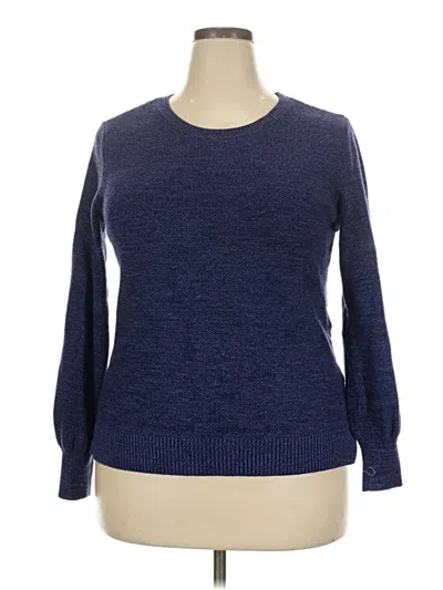 Pre-owned Gloria Vanderbilt Pullover Sweater In Blue