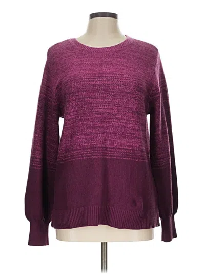 Pre-owned Gloria Vanderbilt Pullover Sweater In Burgundy