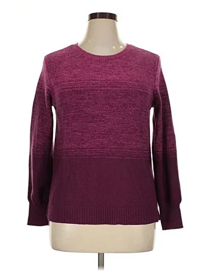 Pre-owned Gloria Vanderbilt Pullover Sweater In Burgundy