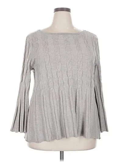 Pre-owned Gloria Vanderbilt Pullover Sweater In Gray
