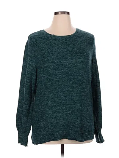 Pre-owned Gloria Vanderbilt Pullover Sweater In Teal