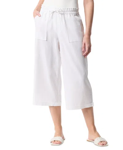 Gloria Vanderbilt Rainey Pull-on Wide-leg Cropped Pants In Vintage White