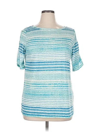 Pre-owned Gloria Vanderbilt Short Sleeve T-shirt In Blue