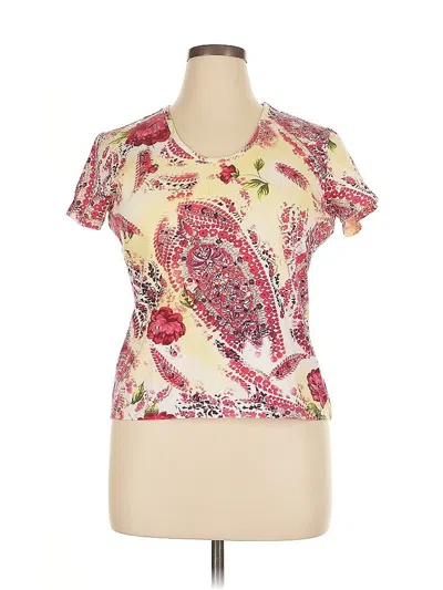 Pre-owned Gloria Vanderbilt Short Sleeve T-shirt In White