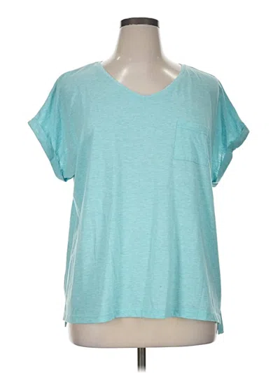 Pre-owned Gloria Vanderbilt Short Sleeve T-shirt In Blue