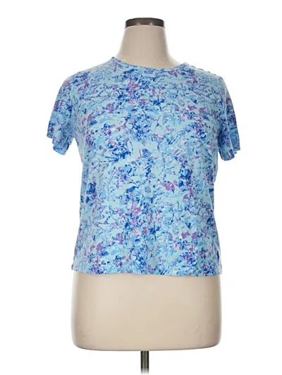 Pre-owned Gloria Vanderbilt Short Sleeve T-shirt In Blue