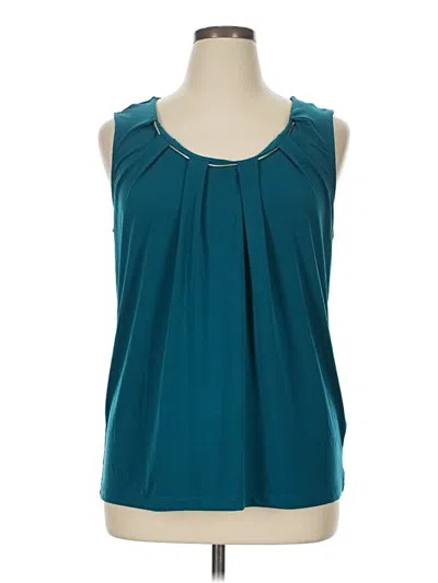 Pre-owned Gloria Vanderbilt Sleeveless Blouse In Blue
