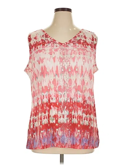 Pre-owned Gloria Vanderbilt Sleeveless Blouse In Red