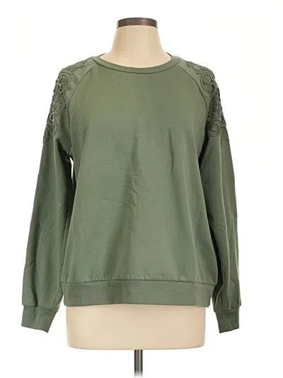 Pre-owned Gloria Vanderbilt Sweatshirt In Green
