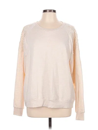 Pre-owned Gloria Vanderbilt Sweatshirt In Ivory