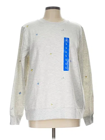 Pre-owned Gloria Vanderbilt Sweatshirt In Silver