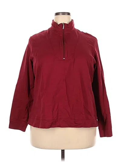 Pre-owned Gloria Vanderbilt Track Jacket In Burgundy