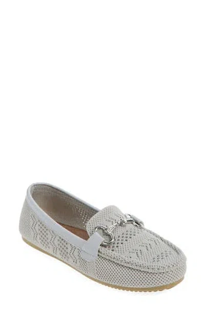 Gloria Vanderbilt Tristan Rhinestone Bit Knit Loafer In Gray