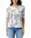 Gloria Vanderbilt Women's Alanis Boat Neck Elbow-sleeve T-shirt