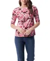 Gloria Vanderbilt Women's Alanis Printed Cuffed-sleeve T-shirt In Multi
