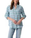 Gloria Vanderbilt Women's Amanda Button-front Shirt In Blue