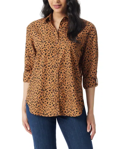 Gloria Vanderbilt Women's Amanda Button-front Shirt In Black