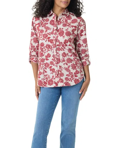 Gloria Vanderbilt Women's Amanda Button-front Shirt In Multi