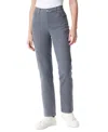 Gloria Vanderbilt Petites Amanda Womens Classic Rise Medium Wash Tapered Leg Jeans In Grey Dusk