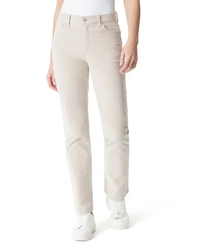 Gloria Vanderbilt Women's Amanda Cord Casual Pants, In Regular & Short In Metallic
