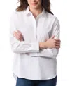 Gloria Vanderbilt Women's Amanda Cotton Pullover Shirt In Vintage Wh