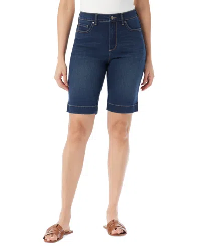 Gloria Vanderbilt Women's Amanda Denim Bermuda Shorts In Hewlett Wash