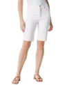 Gloria Vanderbilt Amanda Womens Slimming Khaki Shorts Flat Front In Vintage White