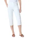 Gloria Vanderbilt Women's Amanda Embroidered Capri Jeans In White