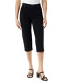 Gloria Vanderbilt Women's Amanda High-rise Straight-leg Capri Jeans In Black