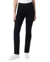 Gloria Vanderbilt Women's Shape Effect Pull-on Straight-leg Denim Jeans In Black Rinse