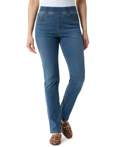GLORIA VANDERBILT WOMEN'S AMANDA HIGH-RISE STRAIGHT PULL-ON JEANS