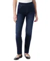 Gloria Vanderbilt Women's Amanda High-rise Straight Pull-on Jeans In Blue