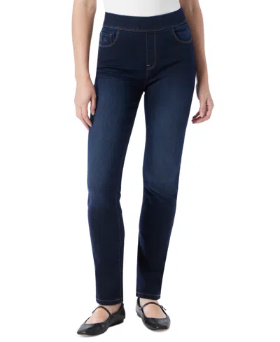 Gloria Vanderbilt Women's Amanda High-rise Straight Pull-on Jeans In Parker Wash