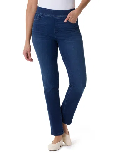 Gloria Vanderbilt Women's Amanda High-rise Straight Pull-on Jeans In Multi