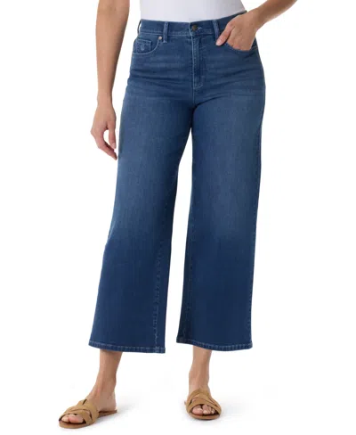 Gloria Vanderbilt Women's Amanda High-rise Wide-leg Ankle Jeans In Blue