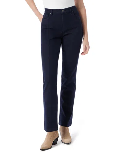 Gloria Vanderbilt Women's Amanda High-waisted Straight-leg Jeans In Blue