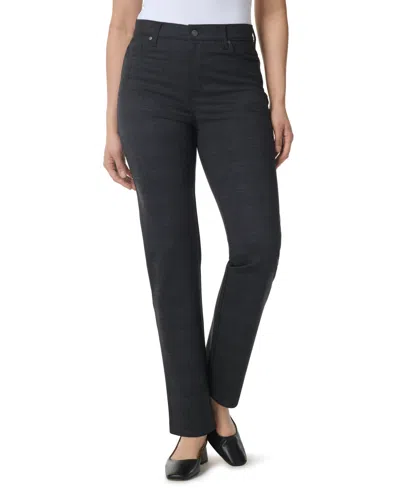 Gloria Vanderbilt Women's Amanda Ponte High-waist Plaid Pants In Animal Print