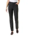 Gloria Vanderbilt Petite Amanda High-rise Straight Plaid Pants In Grey Dusk