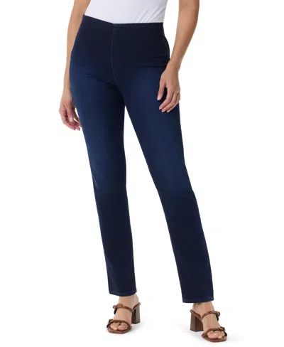 Gloria Vanderbilt Women's Amanda Pull-on High-rise Slim Jeans In Blue