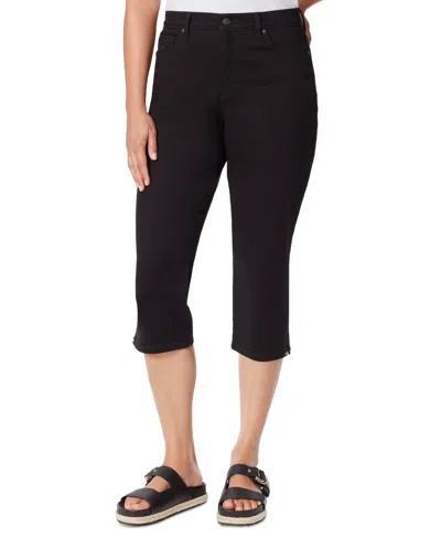 Gloria Vanderbilt Women's Amanda Slit-hem High-rise Capris Jeans
