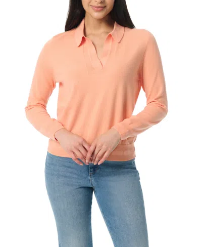 Gloria Vanderbilt Women's Amity Polo Sweater In Orange