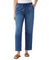 Gloria Vanderbilt Women's Knitology Anya Drawstring Straight-leg Jeans In Comparini W Whiskers