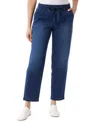 Gloria Vanderbilt Women's Knitology Anya Drawstring Straight-leg Jeans In Metzen