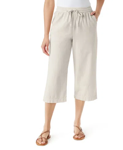 Gloria Vanderbilt Women's Blaine Pull-on Cropped Pants In White