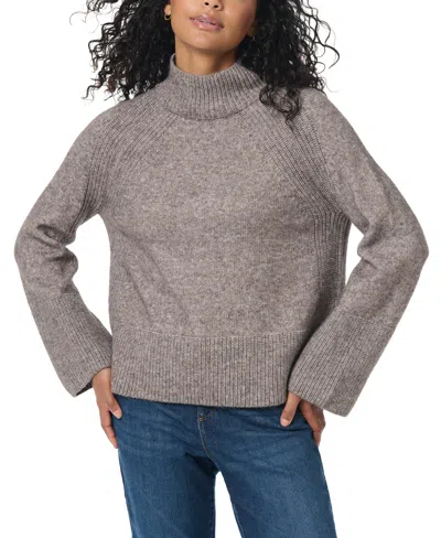 Gloria Vanderbilt Women's Constance Long-sleeve Mock-neck Loose-fit Sweater In Gray