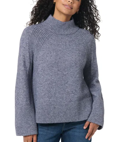 Gloria Vanderbilt Women's Constance Long-sleeve Mock-neck Loose-fit Sweater In Gray