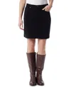 Gloria Vanderbilt Women's Cord Mini Skirt In Black