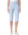 Gloria Vanderbilt Plus Size Cargo Capri Pants In Dreamy Blue