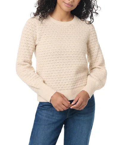 Gloria Vanderbilt Women's Darby Sequined Crewneck Long Blouson Sleeve Sweater In Gold