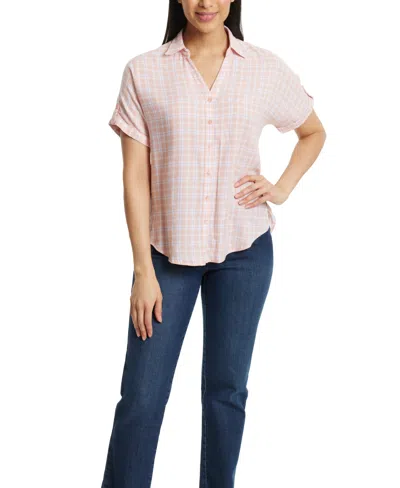 Gloria Vanderbilt Women's Demi Short-sleeve Shirt In Pink